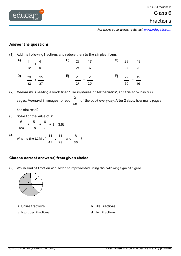 class-6-math-worksheets-and-problems-fractions-edugain-india