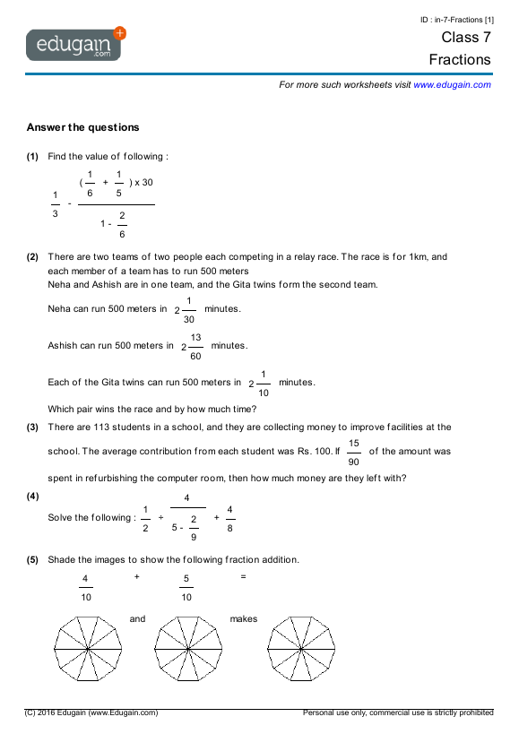 class-7-math-worksheets-and-problems-fractions-edugain-india